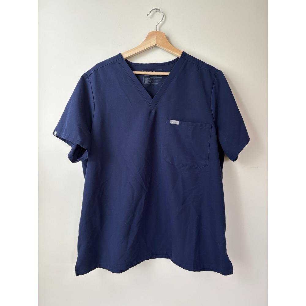 Figs Technical Collection Catarina One Pocket Scrub Top Shirt Women XXLNavy Blue